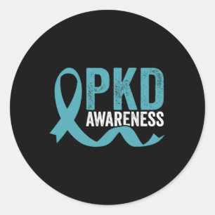 Sticker Rond Sensibilisation Pkd Polykystique Maladie du rein W