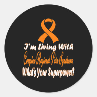 Sticker Rond Sensibilisation régionale complexe au syndrome de 