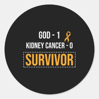Sticker Rond Sensibilisation Ruban Cancer du rein
