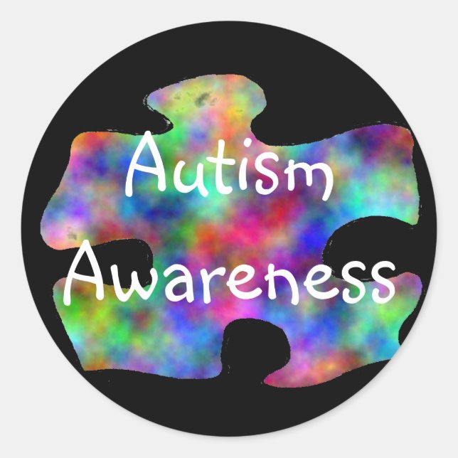 Sticker Rond Sensibilisation sur l'autisme (Devant)