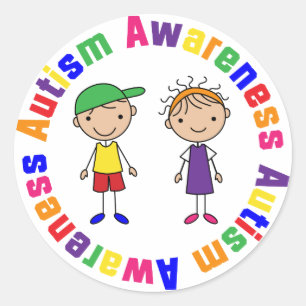 Sticker Rond Sensibilisation sur l'autisme