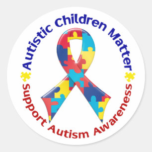 Sticker Rond Sensibilisation sur l'autisme