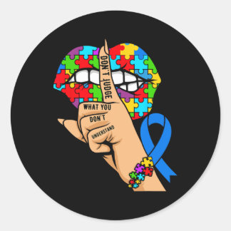 STICKER ROND SENSIBILISATION SUR L'AUTISME 1