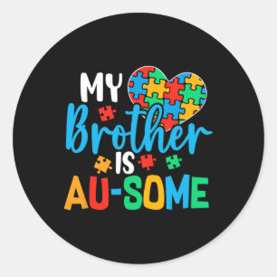 Sticker Rond Sensibilisation sur l'autisme Autisme Squad Soutie