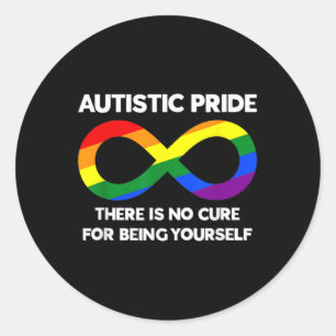 Sticker Rond Sensibilisation sur l'autisme de fierté autistique
