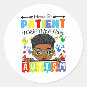 Sticker Rond Sensibilisation sur l'autisme S'Il Vous Plaît Soye
