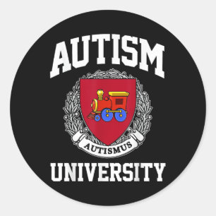 Sticker Rond Sensibilisation sur l'autisme University Puzzle Pi