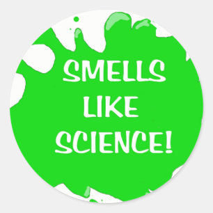 Sticker Rond sent comme la science