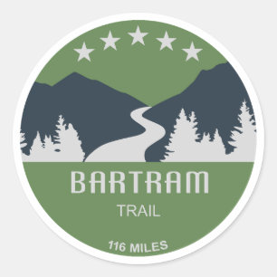 Sticker Rond Sentier Bartram Géorgie Caroline du Nord