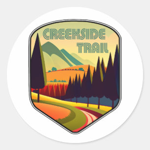 Sticker Rond Sentier Creekside Couleurs de l'Ohio