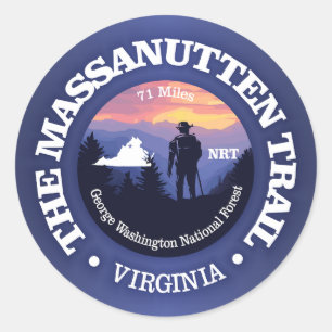 Sticker Rond Sentier Massanutten (rd2)