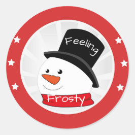 Sticker Rond Sentiment de neige gelée
