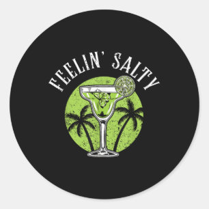 Sticker Rond Sentiment Salé Cinco De Mayo Margarita Beach Vacat