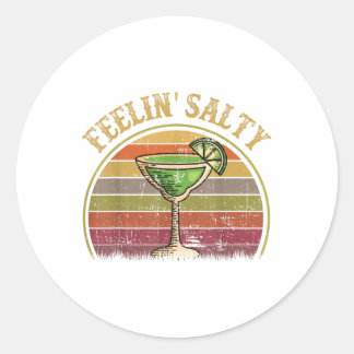 Sticker Rond Sentiment Salé Margarita Chemise Cinco Mayo Funny 