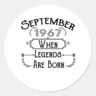 Sticker Rond Septembre 1967 Quand Les Légendes Sont Nées