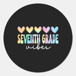 Sticker Rond Septième Année Première Journée De L'École Retour 