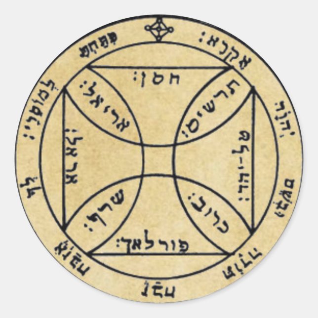 Sticker Rond Septième Pentacle du Soleil (Devant)