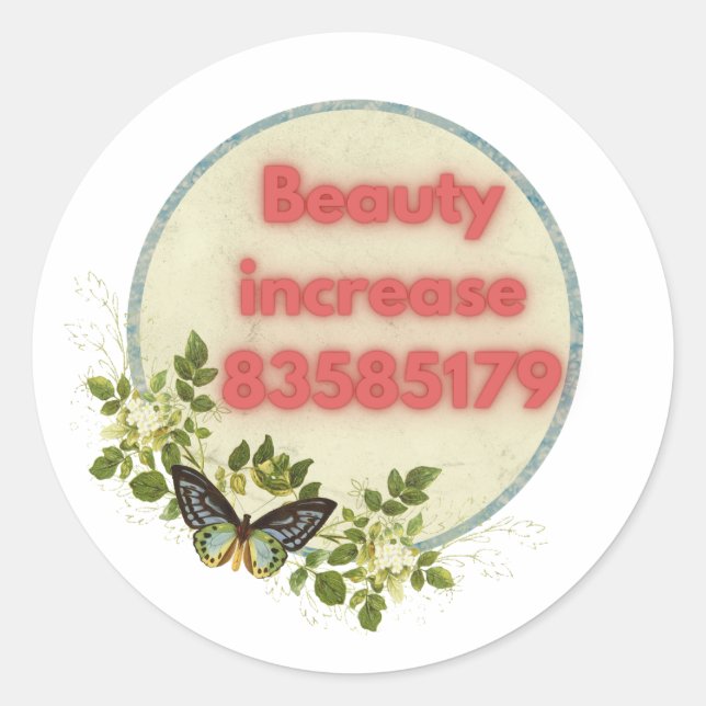 Sticker Rond Séquence Grobovoi, Augmentation de beauté, 8358517 (Devant)