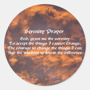 Sticker Rond Sérénité Prière Ciel nuages Inspiration