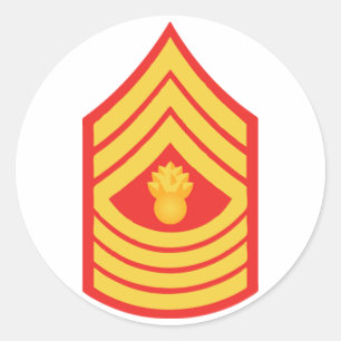 Sticker Rond Sergent du capitaine Gunnery
