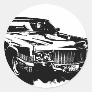 Sticker Rond série cadillac deville eldorado
