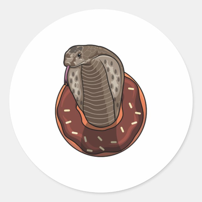 Sticker Rond Serpent avec beigne (Devant)