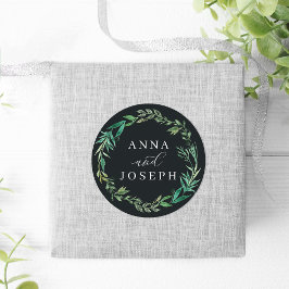 Sticker Rond Serre | Mariage botanique aquarelle