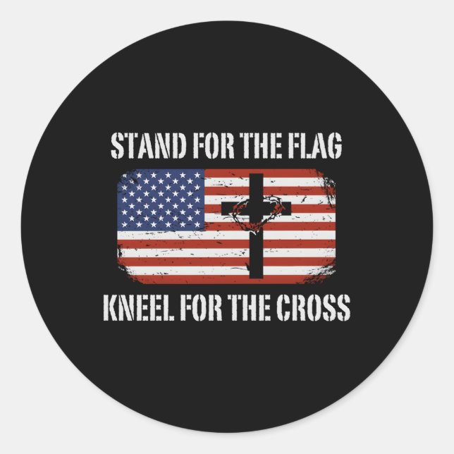 Sticker Rond Serrer Pour Le Pignon Drapeau Pour La Croix (Devant)