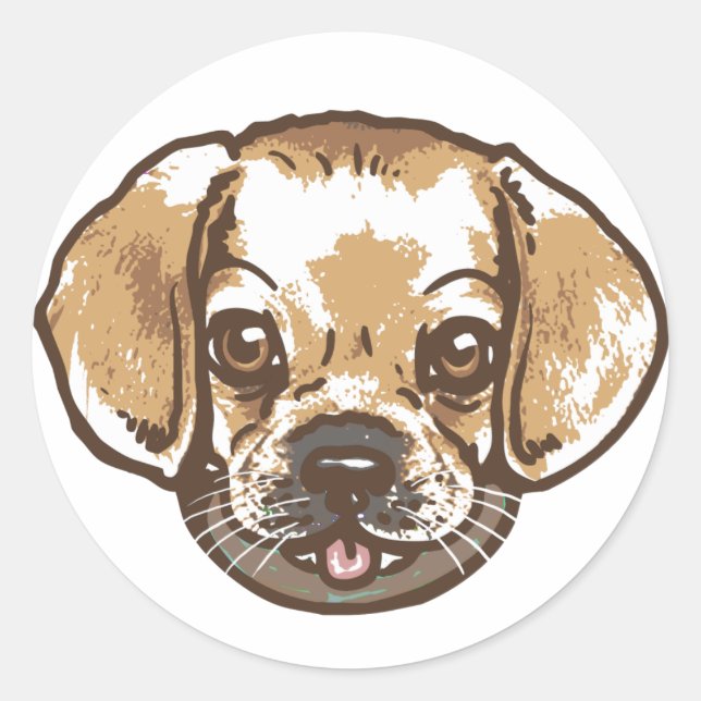 Sticker Rond Serrez-vous les jupes et cadeaux (Devant)
