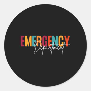 Sticker Rond Service D'Urgence Salle D'Infirmière