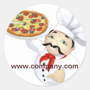 Sticker Rond service traiteur épicerie italienne Alimentation p