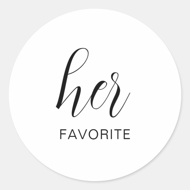 Sticker Rond Ses Nos Favoris Mariage Snack Bag Sweets (Devant)