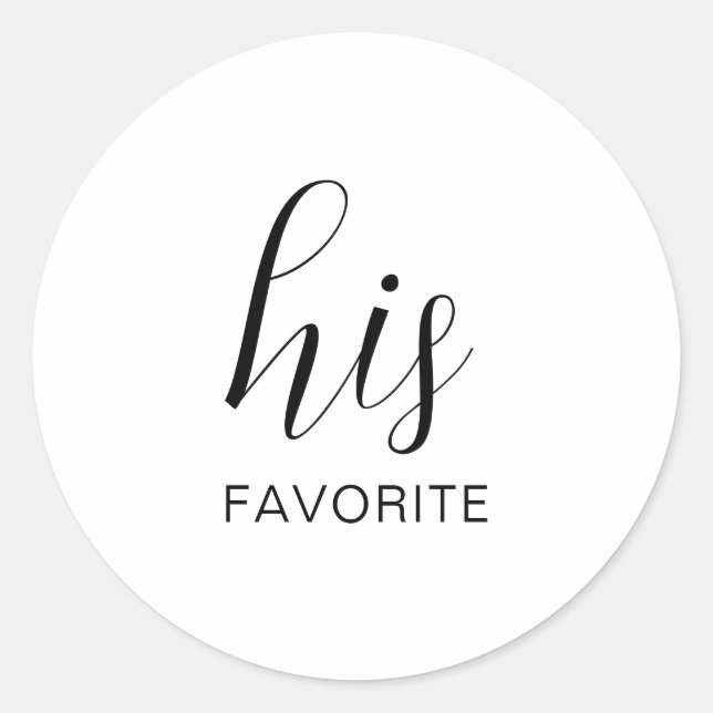 Sticker Rond Ses Nos Favoris Mariage Snack Bag Sweets (Devant)