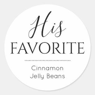 Sticker Rond Ses Pièces Favorites Favorite Candy Wedding Favori