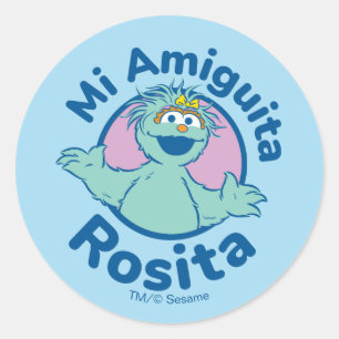 Sticker Rond Sesame Street   Mon Amie Rosita