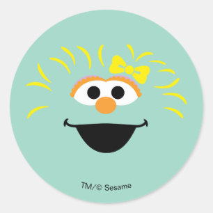 Sticker Rond Sesame Street   Visage artistique de Rosita