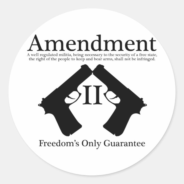 Sticker Rond Seule garantie de liberté (Devant)