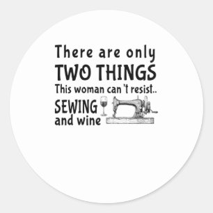 Sticker Rond Sewing (homonymie) There Are Only Two