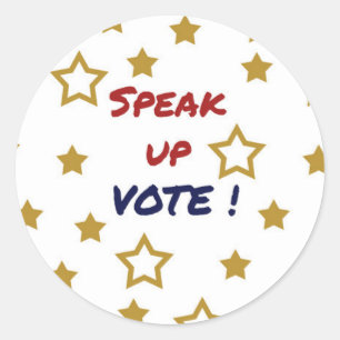 Sticker Rond S'exprimer Élection politique