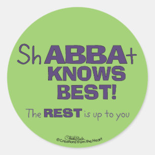 Sticker Rond ShABBAt Abba connaît le mieux