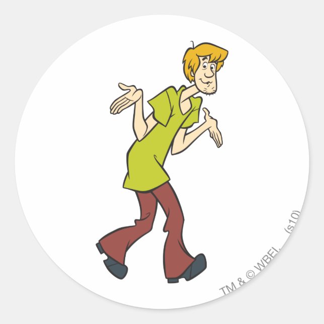 Sticker Rond Shaggy Shrug (Devant)