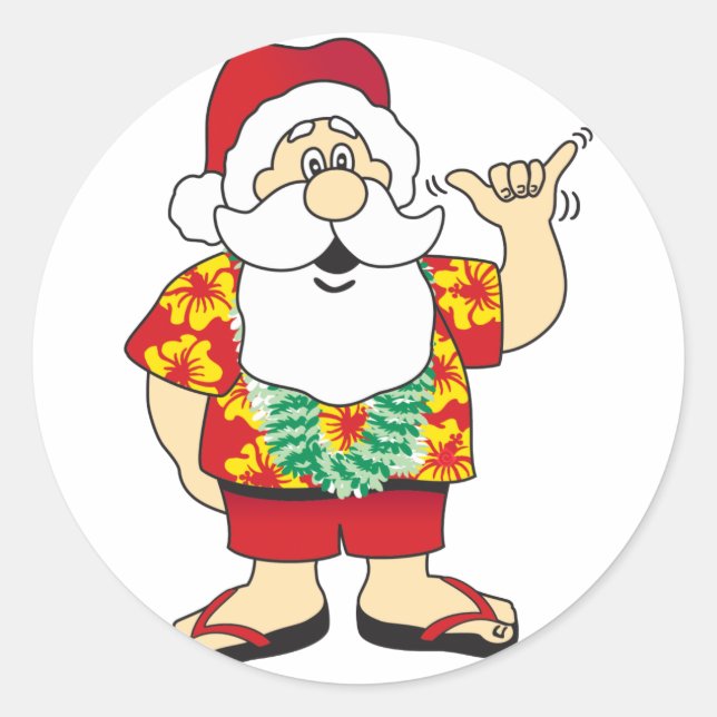 Sticker Rond Shaka Père Noël (Devant)