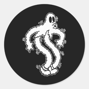 Sticker Rond Shakey Koko Le Fantôme Clown mignon Fantôme Hallow