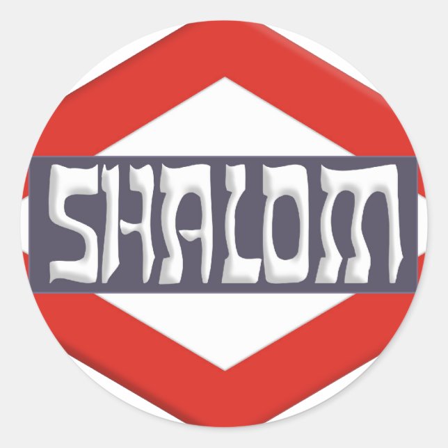 Sticker Rond Shalom (Devant)