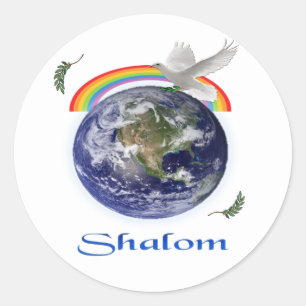 Sticker Rond shalom