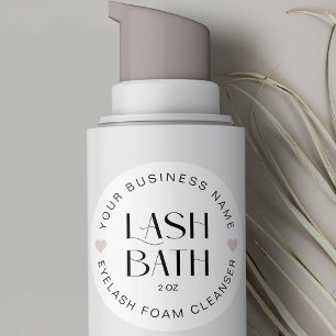Sticker Rond Shampooing moderne simple Lash Bain Faux Extension