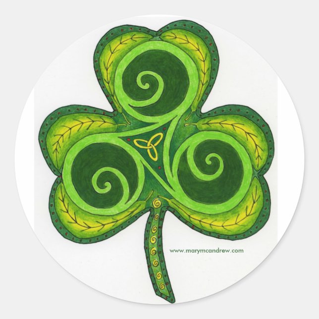 Sticker Rond Shamrock (Devant)