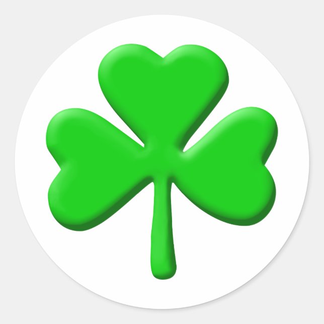 Sticker Rond shamrock 3d (Devant)