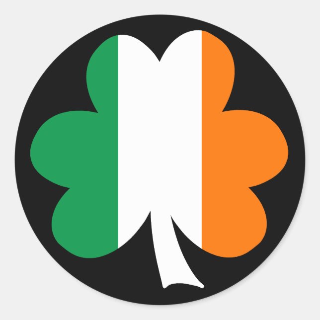 Sticker Rond Shamrock à trois couleurs (Devant)