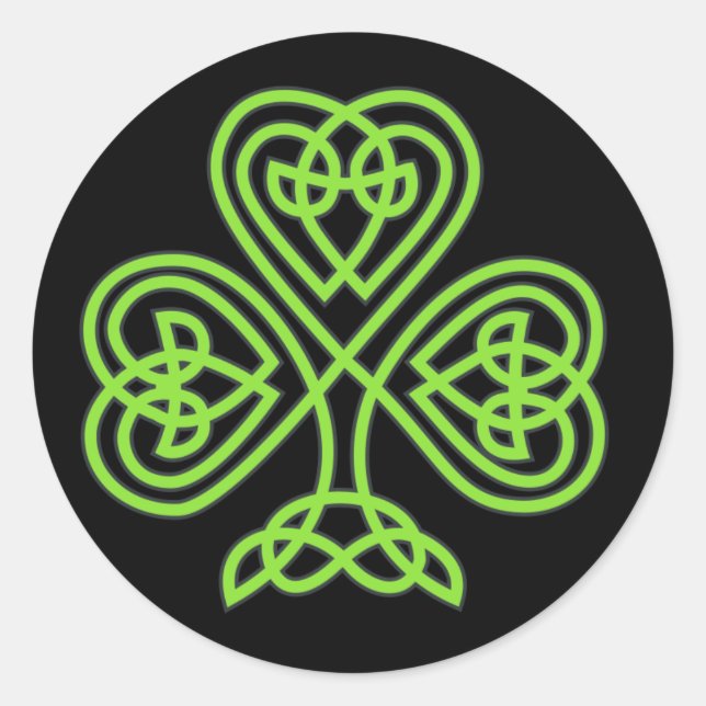 Sticker Rond Shamrock celte (Devant)